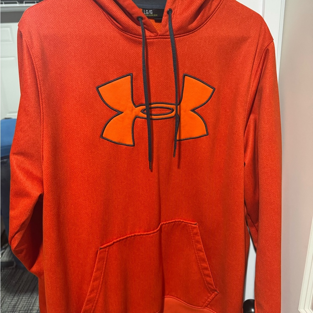 Under Armour Orange Hoodie with Bold Logo